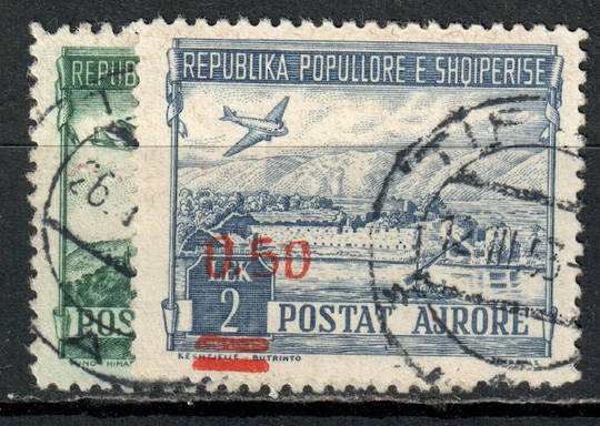 ALBANIA 1952 Air. The two harder values. SG 571 and 573. Very fine. - 73756 - VFU