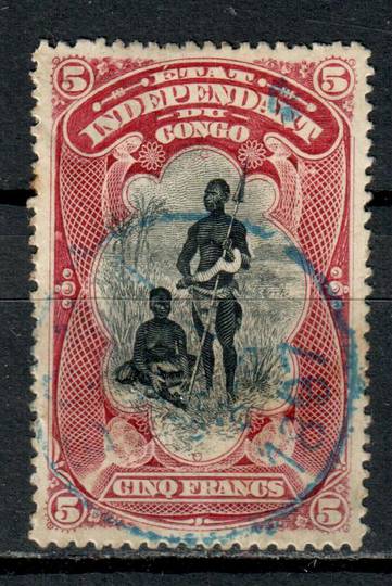 BELGIAN CONGO 1894 Definitive 5fr Black and Lake. - 7377 - FU