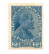 LIECHENSTEIN 1915 Prince John 2nd 20 h Blue.Thin unsurfaced paper. - 73777 - Mint