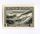 LIECHENSTEIN 1931 Graf Zeppelin over the Alps 1fr Blackish Green. - 73799 - LHM