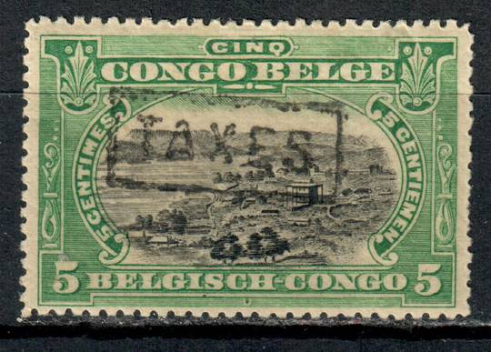 BELGIAN CONGO 1909 Definitive 5c Black and Green with TAXES "postmark. Refer note in Stanley Gibbons. We take pleasure in noting