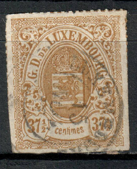 LUXEMBOURG 1865 Definitive 37½ cent Bistre. Slight trimming. - 73877 - FU