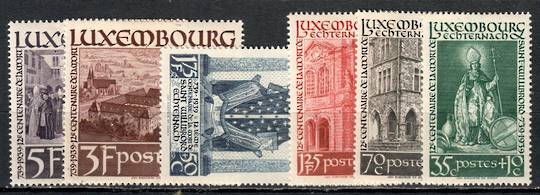 LUXEMBOURG 1938 Restoraion Fund Echternach Abbey. Set of 6. - 73880 - UHM