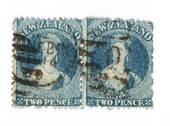 NEW ZEALAND 1862 Full Face Queen 2d Blue. Perf 12½. Watermark Large Star. Identified by vendor as SG 115. Evidence of plate wear