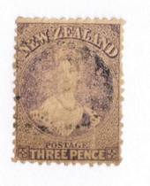 NEW ZEALAND 1862 Full Face Queen 3D Brown-Lilac. This stamp has been treated probably to remove a stain. The ultimate space-fill