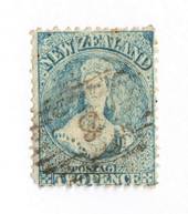 NEW ZEALAND 1862 Full Face Queen 2d Blue. Perf 12½. Row 18/5 variety. - 74038 - Used