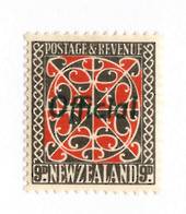 NEW ZEALAND 1935 Pictorial Official 9d Red and Grey with Green Overprint. Very lightly hinged. - 74047 - LHM