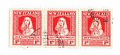 NEW ZEALAND 1930 Health. Strip of 3 in very fine used condition. Lovely item. - 74053 - VFU