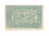 NEW ZEALAND 1898 Pigeon Post 1/- Green Special Post. Fine copy with light hinge remains but a large proption of good quality ori