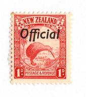NEW ZEALAND 1935 Pictorial Official 1d Red. The rare Perf 13.5 x 14.. - 74055 - UHM