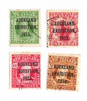 NEW ZEALAND 1913 Auckland Exhibition. Set of 4. - 74057 - FU