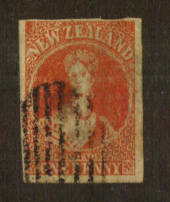 NEW ZEALAND 1862 Spiro Forgery of SG 33 1d Carmine. Very fine copy. - 74063 - FU