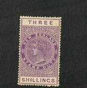 NEW ZEALAND 1882 Victoria 1st Long Type Postal Fiscal 3/- Purple. - 74064 - Mint