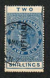 NEW ZEALAND 1882 Victoria 1st Long Type Postal Fiscal 7/- Blue. - 74068 - Mint