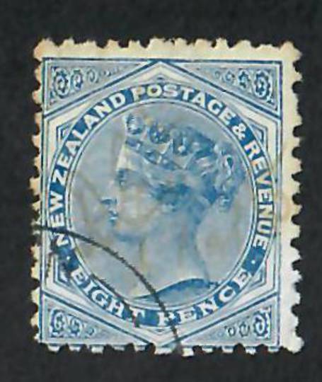NEW ZEALAND 1882 Victoria 1st Second Sideface 8d Blue. Perf 12 x 11½.  Fine copy. - 74121 - CTO
