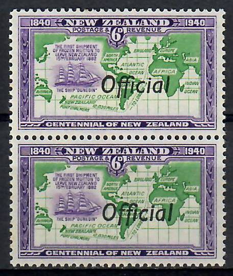 NEW ZEALAND 1940 Centennial Official 6d Map with Joined ff flaw. - 74124 - Mint