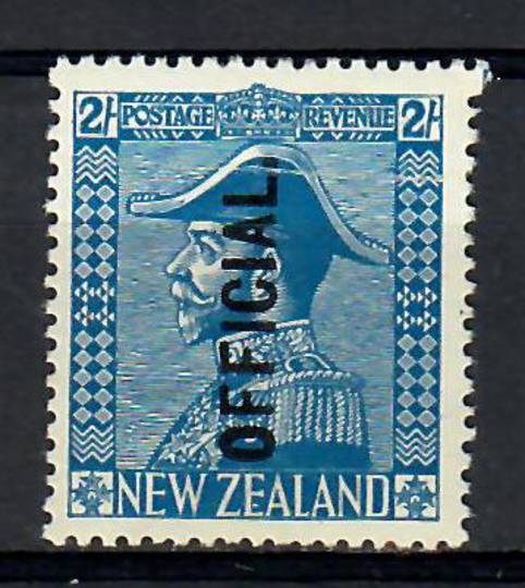 NEW ZEALAND 1926 Geo 5th Official 2/- Deep Blue. Slight gum crease. Well centred. - 74168 - LHM