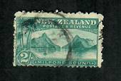 NEW ZEALAND 1898 Pictorial 2/- Blue-Green on Laid Paper. Commercially used.. - 74170 - Used