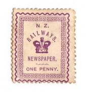 NEW ZEALAND 1890 Railways Newspapers 1d Violet. Has adhesion on the rear and some original gum. - 74179 - Fiscal