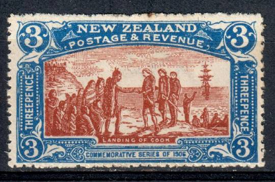 NEW ZEALAND 1906 Christchurch Exhibition 3d Landing of Cook. Excellent copy. - 74190 - LHM