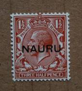 NAURU 1923 Geo 5th Definitive 1Â½d Brown. Overprint 13Â½mm long. - 74205 - UHM