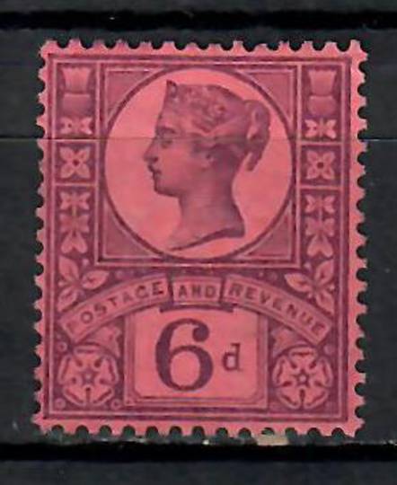 GREAT BRITAIN 1887 Victoria 1st Definitive 6d Deep Purple on Rose-Red. - 74402 - LHM
