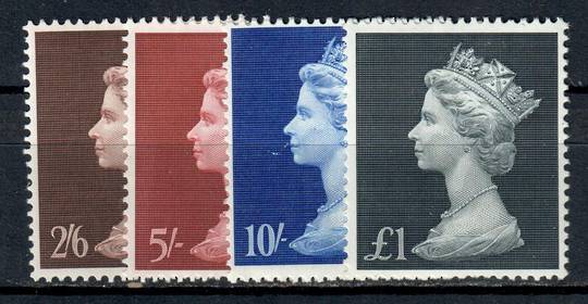 GREAT BRITAIN 1969 Machin Sterling High Values. Set of 4. - 74407 - UHM