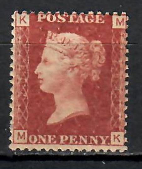 GREAT BRITAIN 1858 1d Red. Plate 204. Letters KMMK. Centered north east. - 74434 - MNG