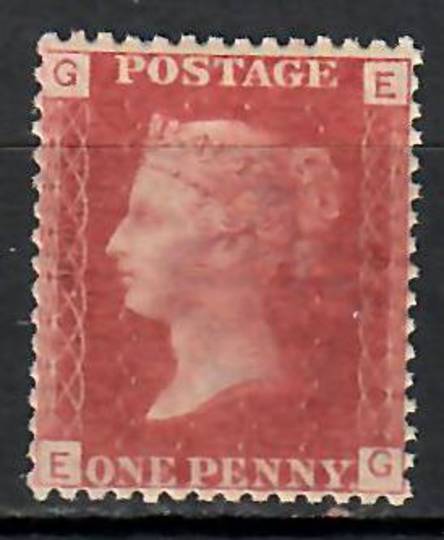 GREAT BRITAIN 1858 1d Red. Plate 99. Letters GEEG. Hinge remains. Gum okay. Centered slightly south. - 74438 - Mint