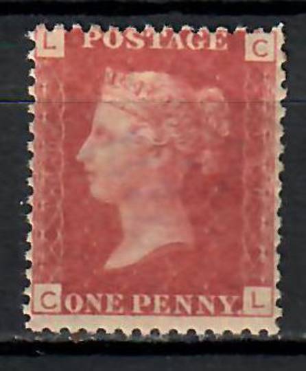 GREAT BRITAIN 1858 1d Red. Plate 140. Letters LCCL. Centered north. Good gum. Light hinge remains. - 74440 - Mint