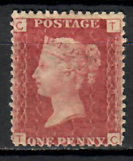 GREAT BRITAIN 1858 1d Red. Plate 129. Letters CTTC. Centered south. Hinge remains but gum otherwise okay. - 74442 - Mint