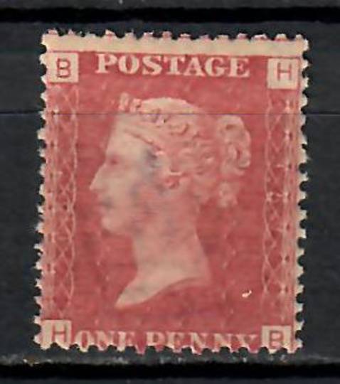 GREAT BRITAIN 1858 1d Red. Plate 157. Letters BHHB. Centered south. Light hinge remains. Good gum. - 74448 - Mint