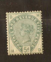 GREAT BRITAIN 1883 Victoria 1st Definitive 5d Dull Green. Light hinge remains. - 74463 - Mint