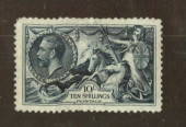 GREAT BRITAIN 1918 Geo 5th Definitive 10/- Dull Grey-Blue. Poor corner. A few other short perfs. As is. - 74465 - Mint