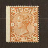 GREAT BRITAIN 1873 Victoria 1st Definitive 8d Orange. Margin copy. - 74473 - Mint