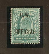 GREAT BRITAIN 1902 Edward 7th Office of Works ½d Blue-Green. Fine copy. - 74481 - LHM