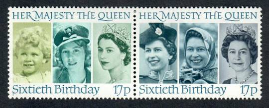 GREAT BRITAIN 1986 60th Birthday of Queen Elizabeth 2nd. Set of 4 in joined pairs. - 74491 - UHM