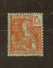 INDO-CHINA  1904 Definitive 10fr Red on green. Light hinge remains. Very attractive. - 74506 - Mint