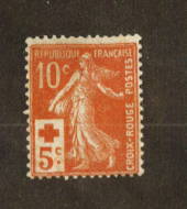 FRANCE 1914 Red Cross Fund 10c + 5c Brick-Red. - 74525 - MNG
