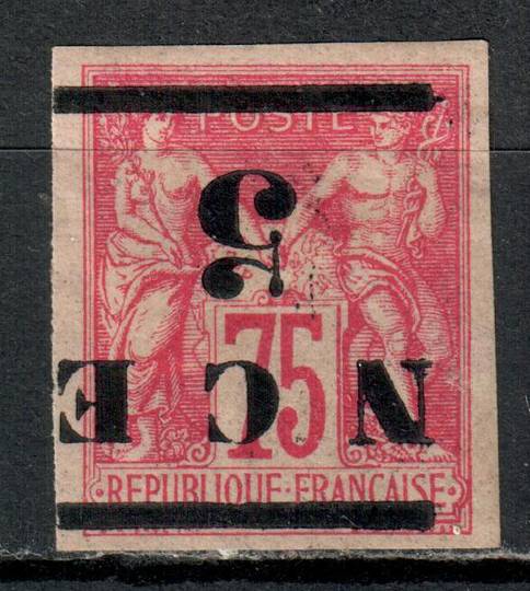 NEW CALEDONIA 1881 Definitive Surcharge 5c on 75c Rose-Carmine.Surcharge inverted. - 74526 - Mint