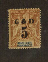 GUADELOUPE 1903 Definitive Surcharge 5c on 30c Cinnamon on drab. Unlisted error in the overprint. - 74534 - Mint