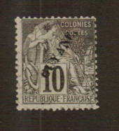FRENCH GUIANA 1892 Surcharge on Commerce type 10c Black on lilac. - 74539 - MNG