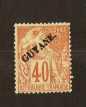 FRENCH GUIANA 1892 Surcharge on Commerce type 40c Red on yellow. - 74541 - MNG