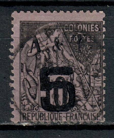ANNAM and TONGKING 1888 Surcharge 5 on 10c Black on lilac. The first issue. - 74544 - VFU