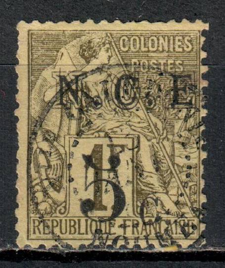 NEW CALEDONIA 1886 Definitive Surcharge 5c on 1fr Olive-Green on toned. - 74547 - FU