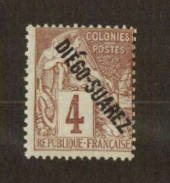 DIEGO-SUAREZ 1892 Definitive Overprinted 4c Purple-Brown on grey. - 74548 - LHM