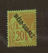 DIEGO-SUAREZ 1892 Definitive Overprinted 20c Red on green. - 74552 - UHM