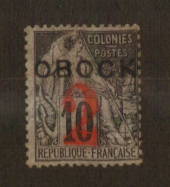 OBOCK 1892 Overprint 2 on 10c Black on lilac. - 74564 - UHM