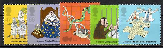 GREAT BRITAIN 2003 50th Anniversary of the Discovery of DNA. Set of 5. - 74595 - UHM