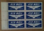 NEW ZEALAND 1954 Elizabeth 2nd  Booklet Pane of NAC Airmail Labels. - 74623 - UHM